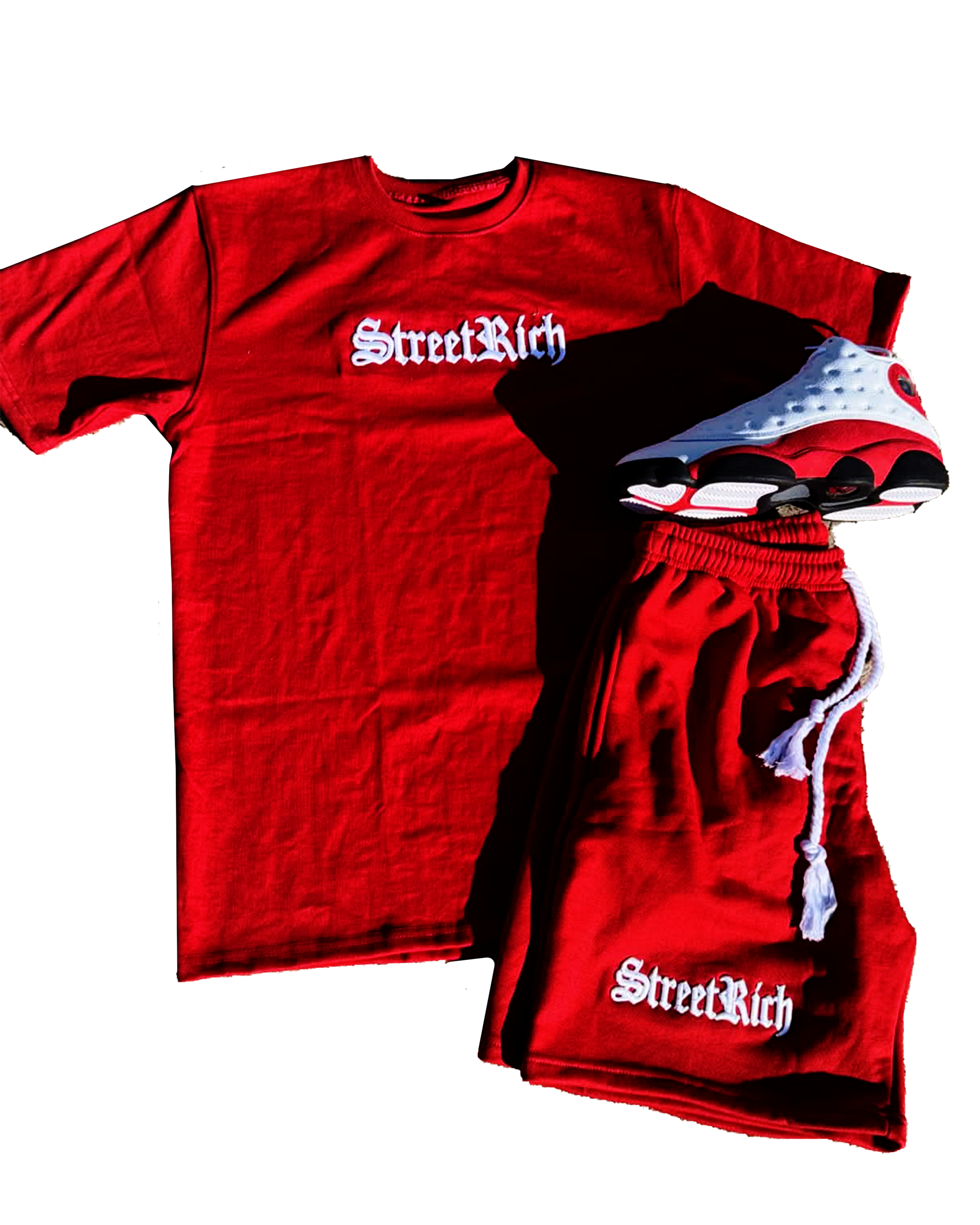 StreetRich Red Fleece Top & Bottom