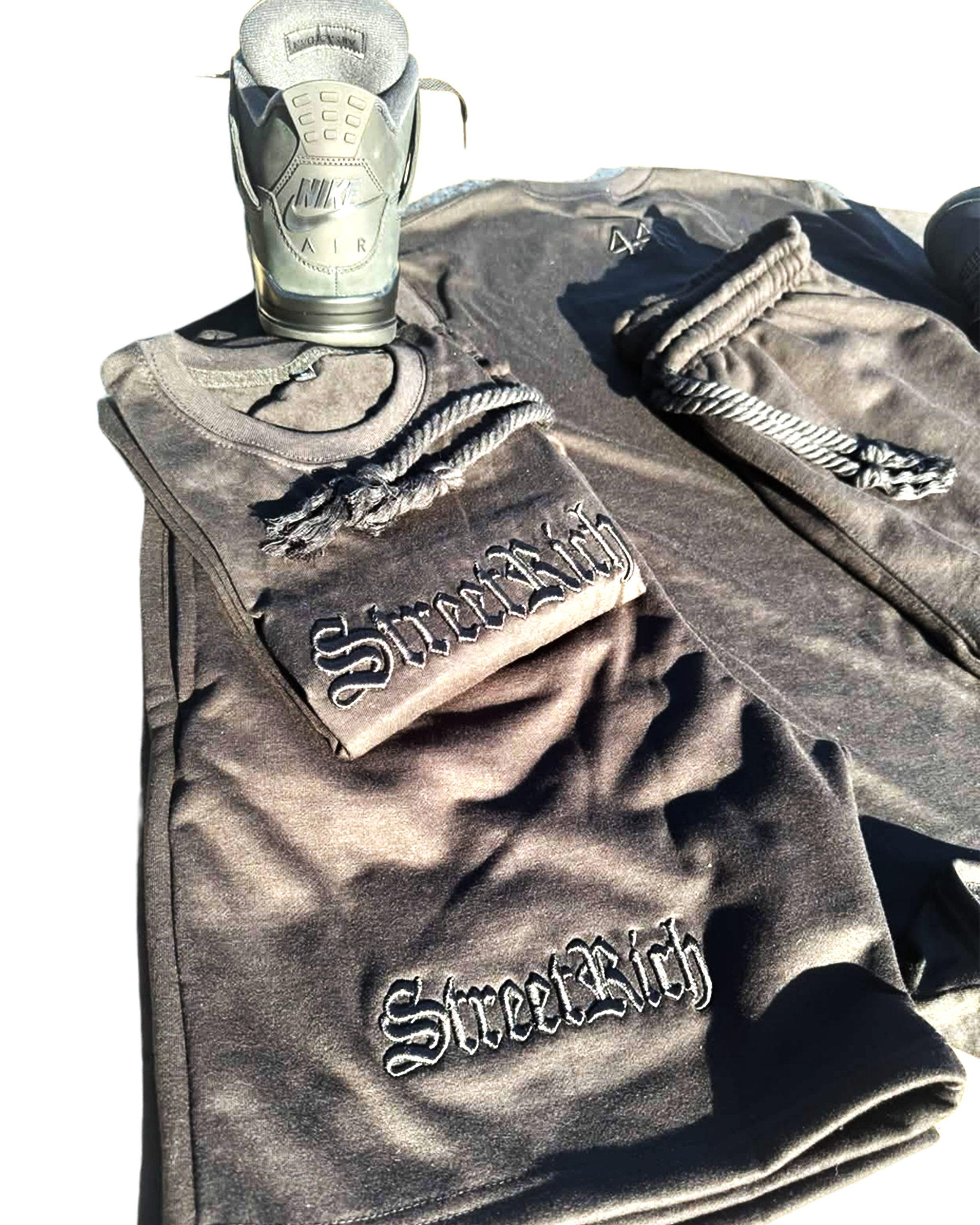 StreetRich Black On Black Short Sets