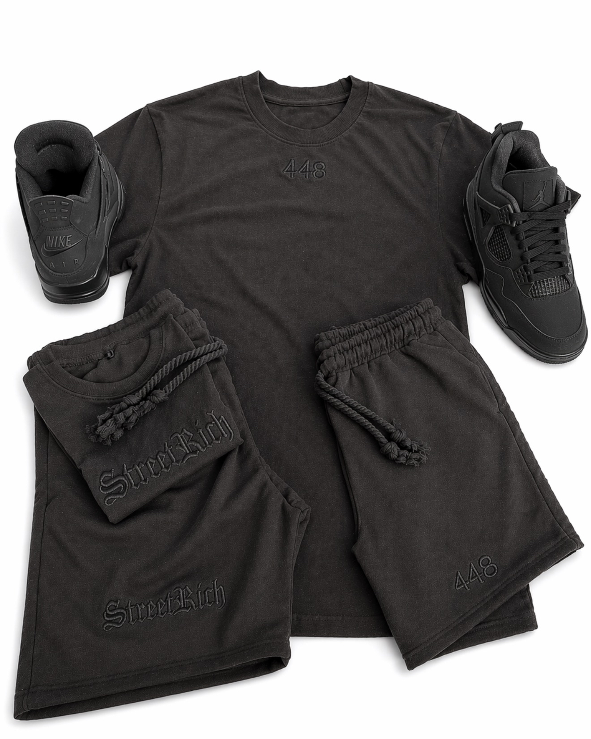 StreetRich Black Short Set