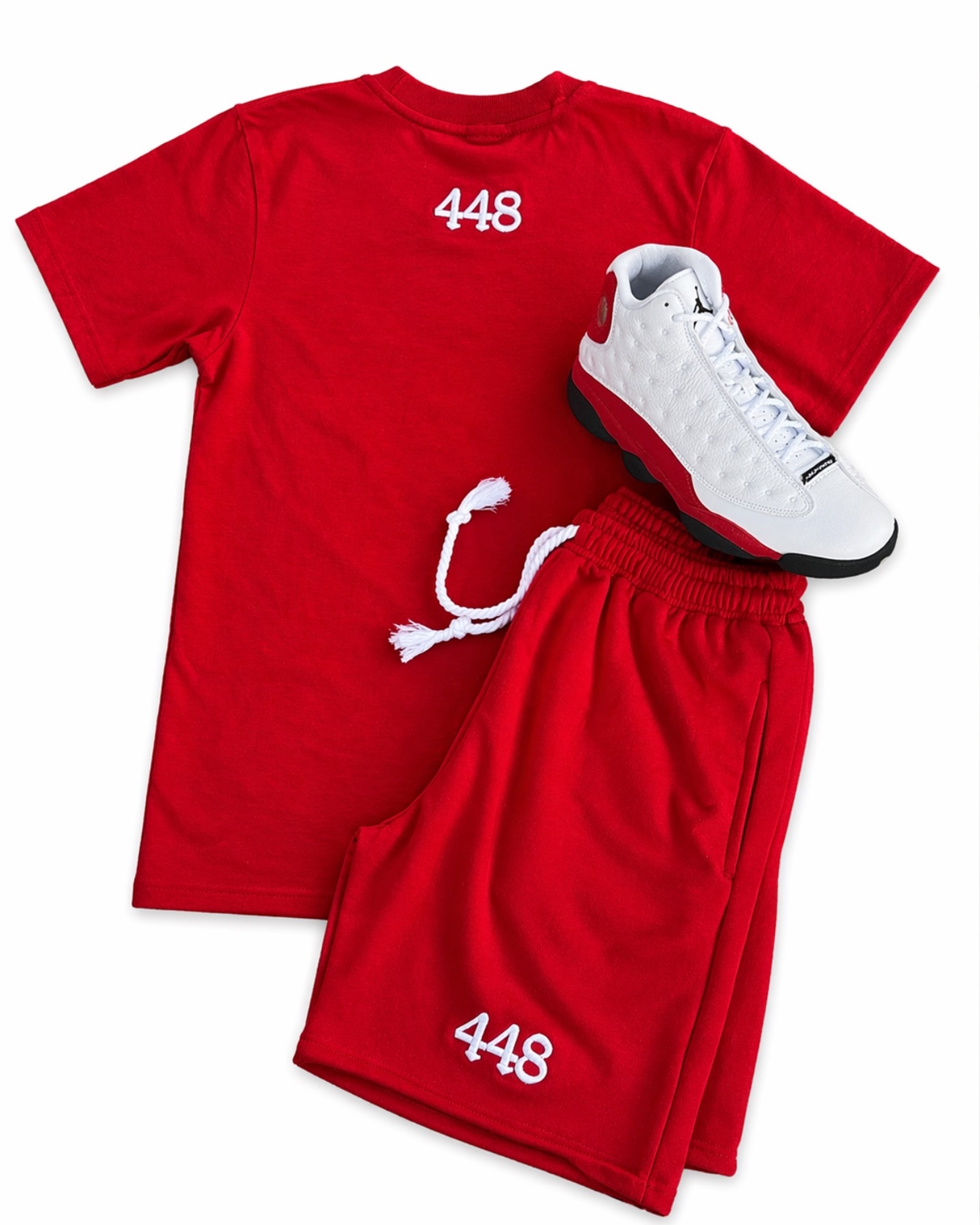 StreetRich Red Shorts Set