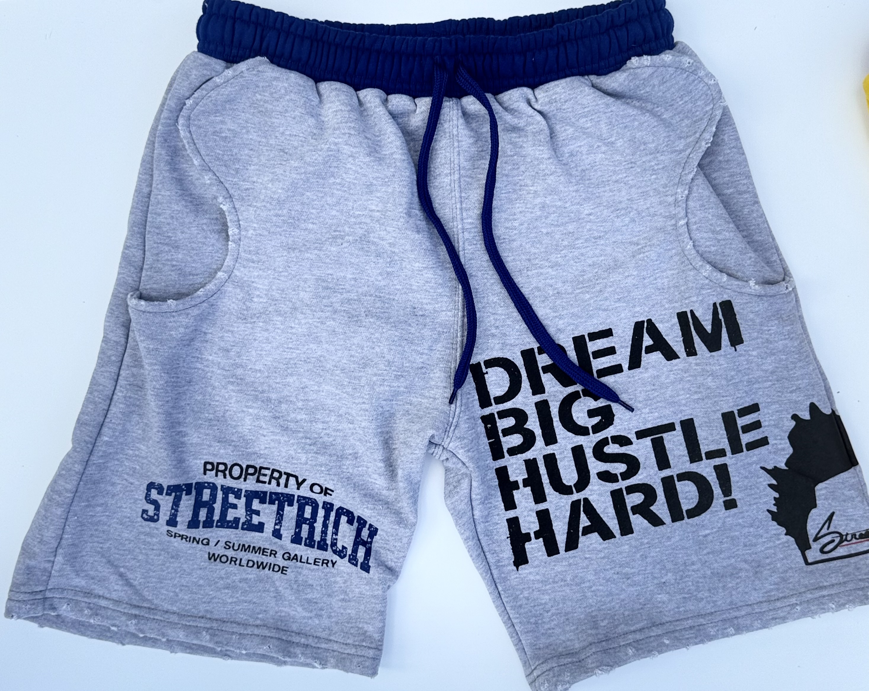 Blue/Grey Streetrich Dreams Shorts