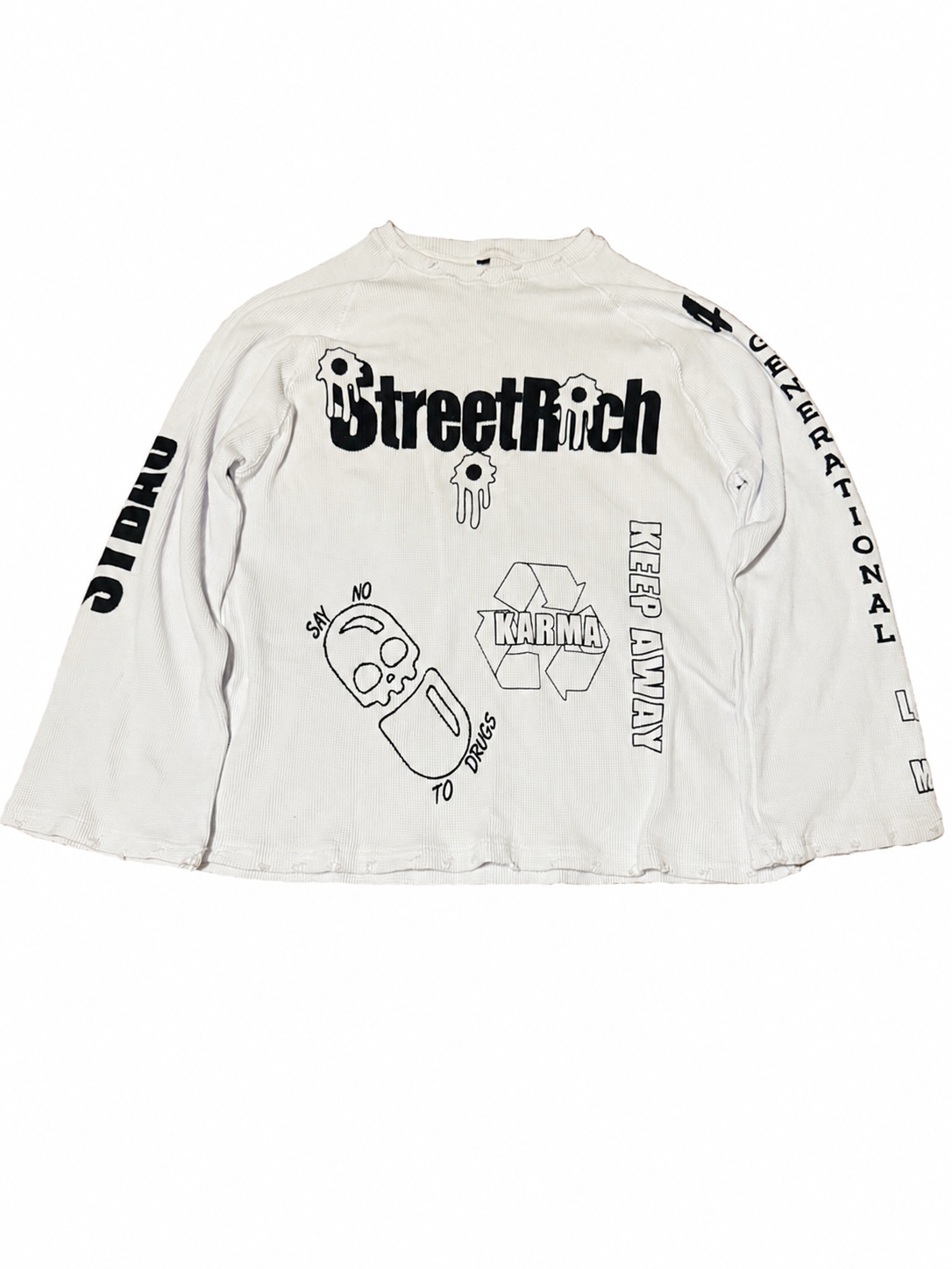 White Streetrich Thermal Tee